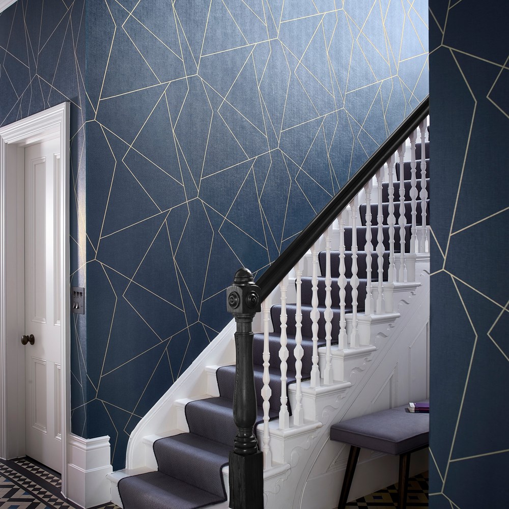 Parapet Wallpaper 112078 by Harlequin in Indigo Blue